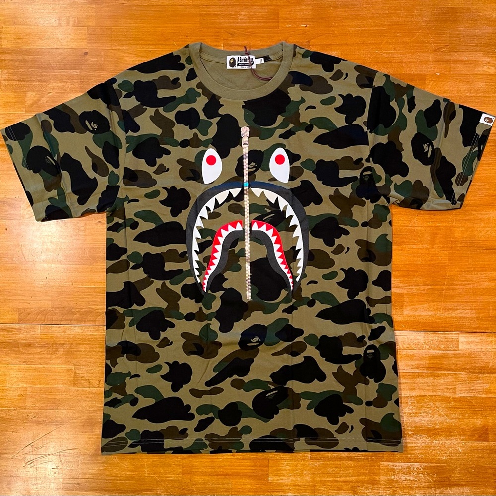 BAPE 1st Camo WGM Shark Shirt